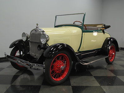 Ford : Model A Roadster FULL RESTO, 4 CYL, SYNCROMESH 3 SPD, NEAR PERFECT BODY/PAINT/INTERIOR/ENGINE, A+