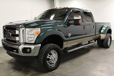 Ford : F-350 Lariat **LIFTED CUSTOM WHEELS DUALLY POWERSTROKE DIESEL TRUCK LEATHER**
