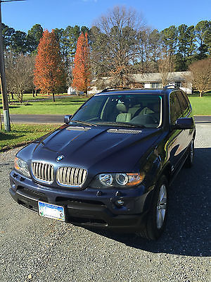 BMW : X5 4.4 I  2005 bmw x 5 blue low mileage garage kept heated leather extra large moon roof a