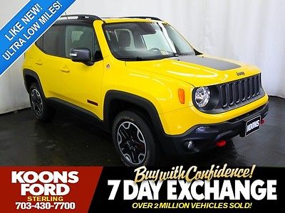 Jeep : Renegade Trailhawk Why Buy New, Just over 2100 miles on it. Like New with a pre-owned price
