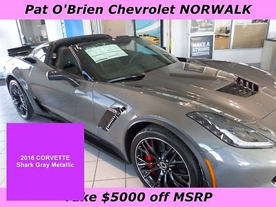 Chevrolet : Corvette Z06 3lz 2016 coupe new gas v 8 6.2 l 376 8 speed automatic rwd gray