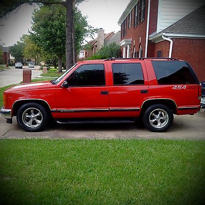 Chevrolet : Tahoe LS 1998 chevrolet tahoe rare red on burgundy color combo with only 119 k mls sweet