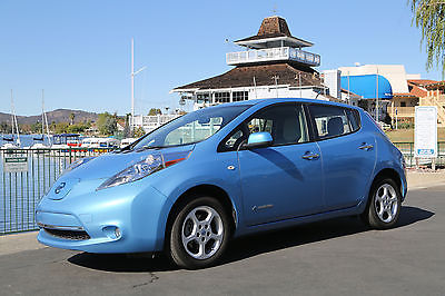 Nissan : Leaf SL ZERO EMISSION ELECTRIC NAV 2012 nissan leaf sl blue with grey cloth interior navigation backup camera