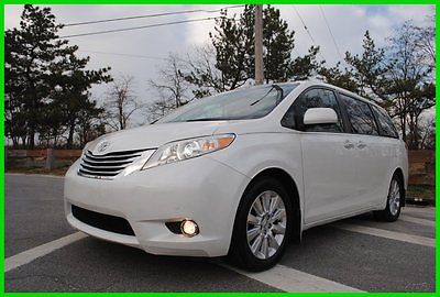 Toyota : Sienna Limited Premium Navigation Xenon Rear Power Seats PEARL WHITE  HEATED LEATHER SEATS DUAL MOONROOF  STORM LOSS REBUILT N0T SALVAGE