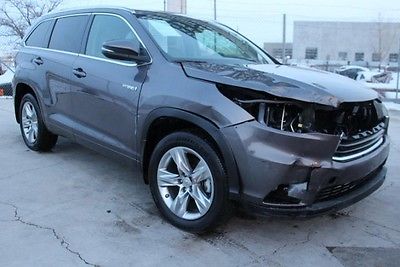 Toyota : Highlander Limited AWD 2015 toyota highlander hybrid limited awd exports welcome salvage repairable