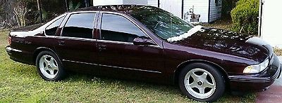 Chevrolet : Impala Super Sport Package 96 chevy impala ss sedan 18974 orig miles black cherry all numbers matching euc