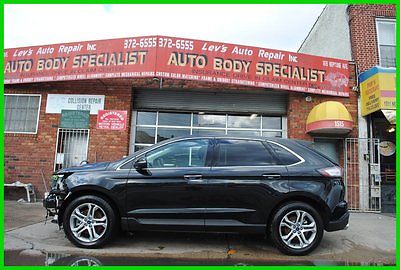 Ford : Edge Titanium Tech AWD 4WD 400a  3.5 V6 39,885 MSRP Repairable Rebuildable Salvage Wrecked Runs Drives EZ Project Needs Fix Low Mile