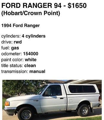 Ford : Ranger XLT Standard Cab Pickup 2-Door 1994 ford ranger