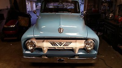 Ford : F-100 custom 1954 ford f 100 blue excellent condition original v 8 239 y block 4 speed no rust
