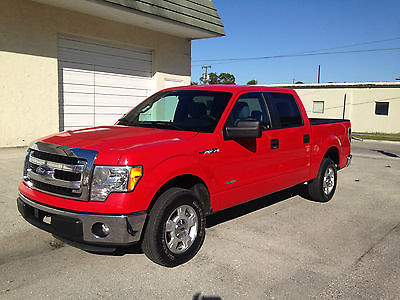 Ford : F-150 XLT Crew Cab Pickup 4-Door 2013 ford f 150 super crew cab ecoboost race red like new twin turbo