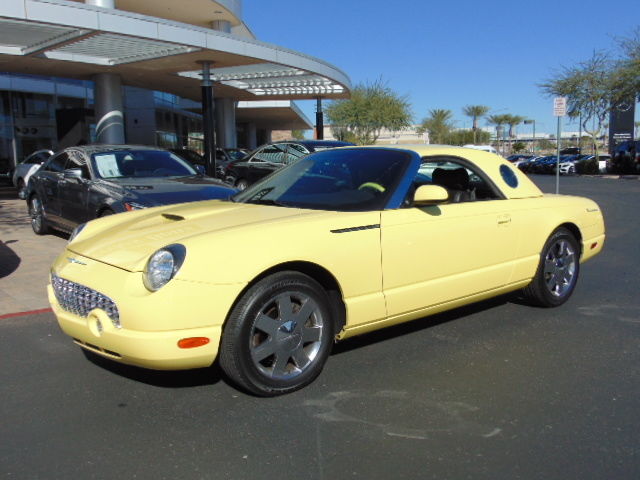 Ford : Thunderbird T-BIRD 02 yellow automatic 3.9 l v 8 leather miles 28 k convertible