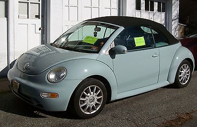 Volkswagen : Beetle-New Silver 2005 volkswagen beetle gls convertible baby blue black 70 000 miles for repair