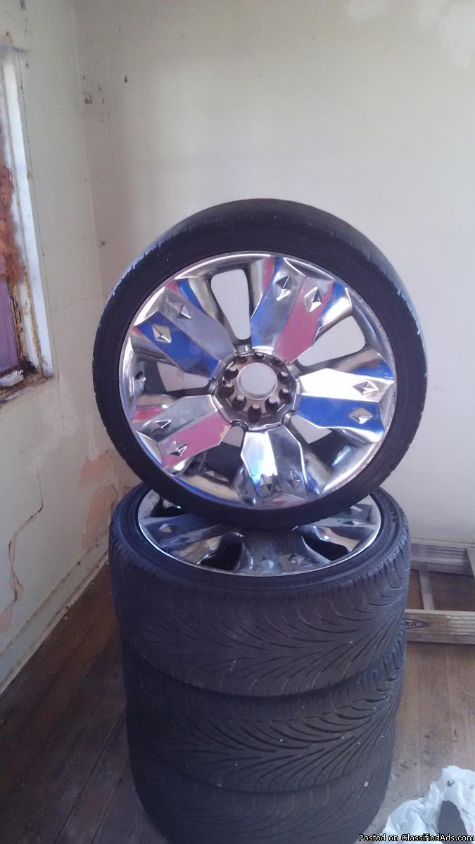 Chrome rims and tires for sale for your old School ride, 1