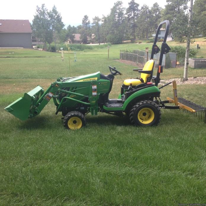 John Deere 1026R Tractor and Implements, 0