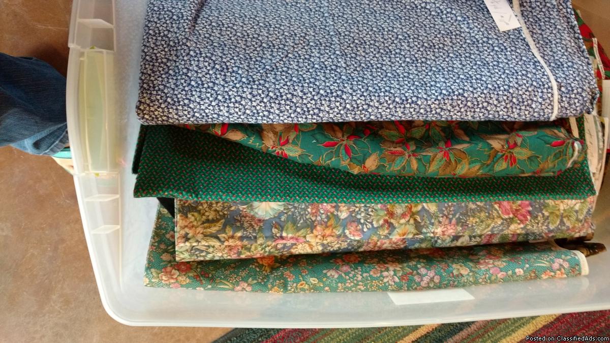 Fabric hundreds of  yds of 4 to7 yd piecescotton fabric, 1