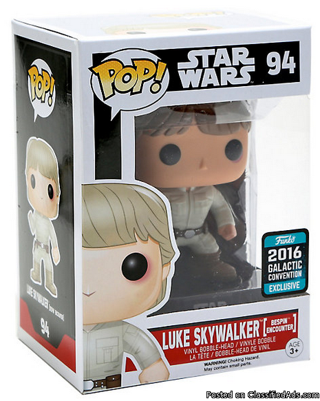 Luke Skywalker Bespin Encounter Funko Pop! Star Wars 2016 Galactic Convention Ex, 0