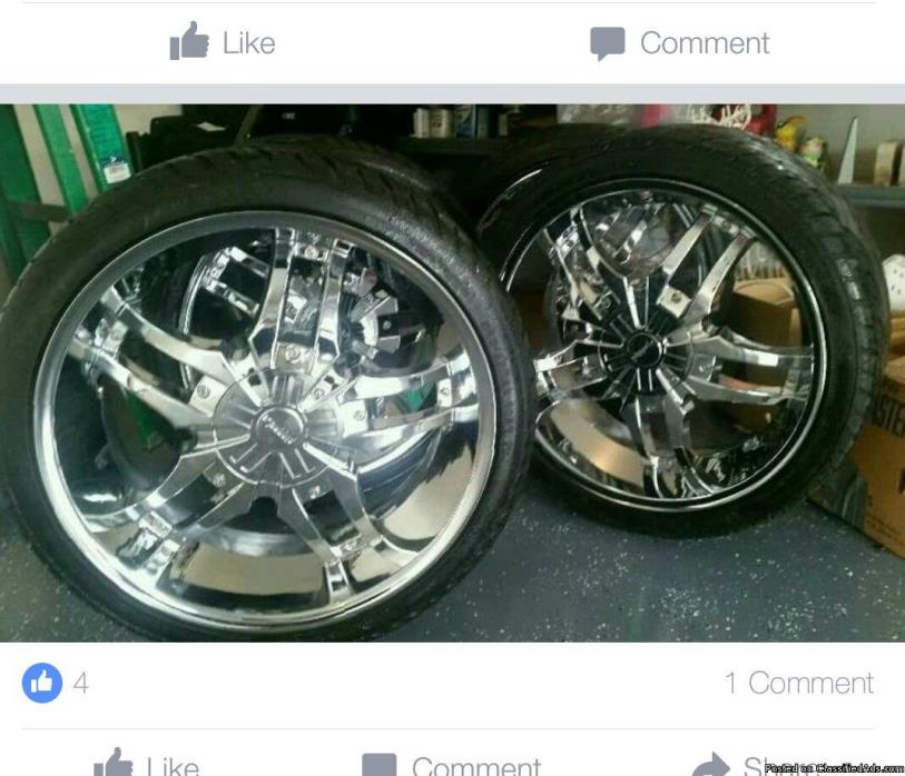 22 inch tires and rims **great shape!**, 0