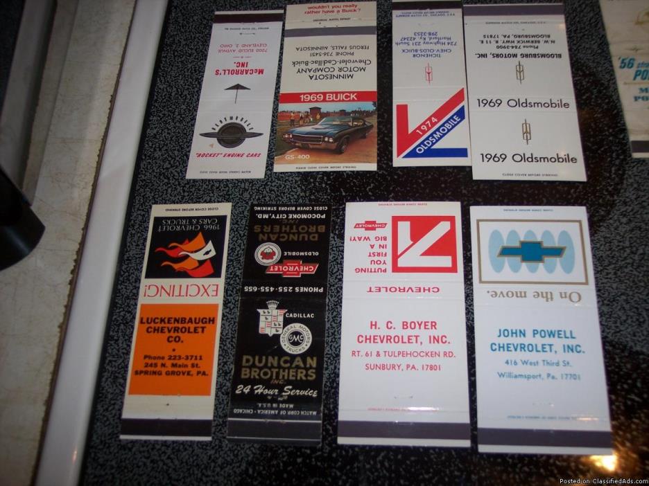 (40) GM Matchbook Covers, 1