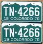 OLD Colorado Lic. Plates (1960's & 70's), 0