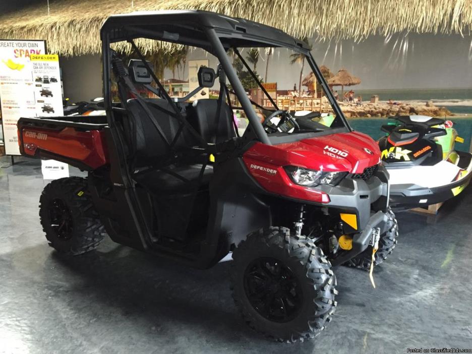 NEW 2016 Can-Am Defender XT HD8 UTV in Red #1687
