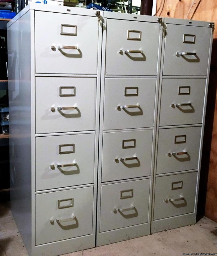 HON Letter Width Vertical File Cabinets, 4-Drawer