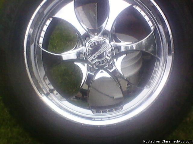 Set of rims and tires