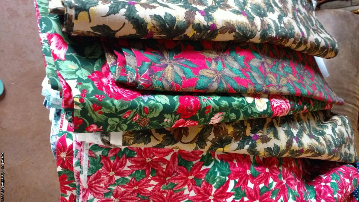 Fabric hundreds of  yds of 4 to7 yd piecescotton fabric, 2