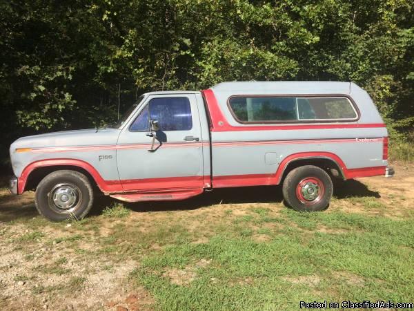 82 Ford F100 with Camper Shell and homemade Trailer