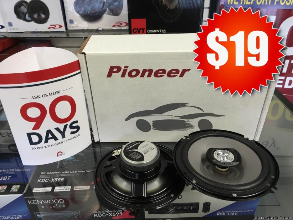 Pioneer Car Stereo 6x5 Car Audio Speakers, 0