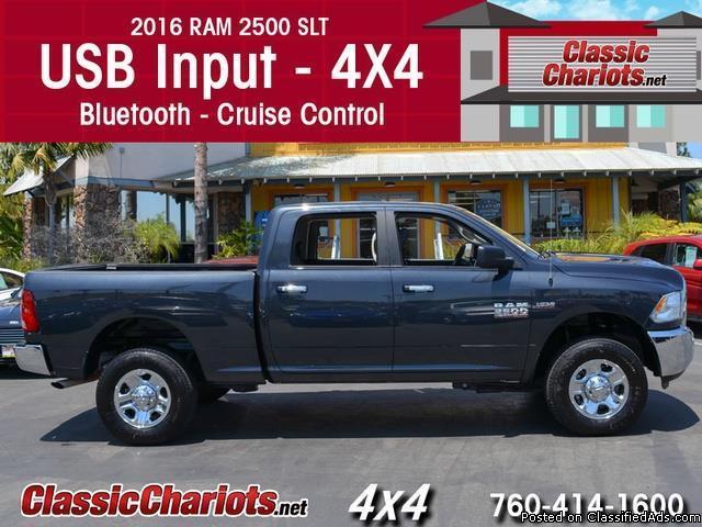 Used Truck Near Me – 2016 Ram 2500 SLT 4X4 with USB Input and Bluetooth for...