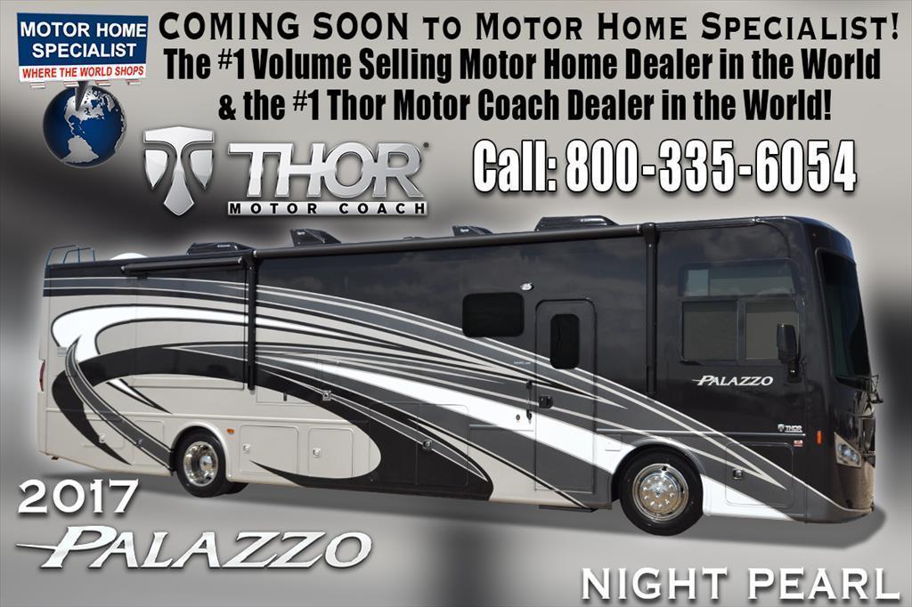 2017  Thor Motor Coach  Palazzo 35.1 King Bed  Ext TV  Pwr OH Lo