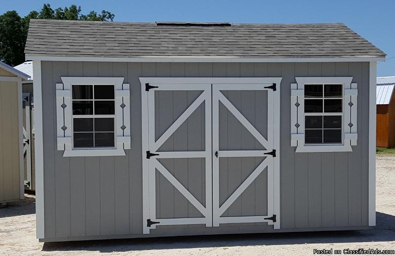 Side Utility 10'x16' Portable Storage Shed, Garden Shed, 0