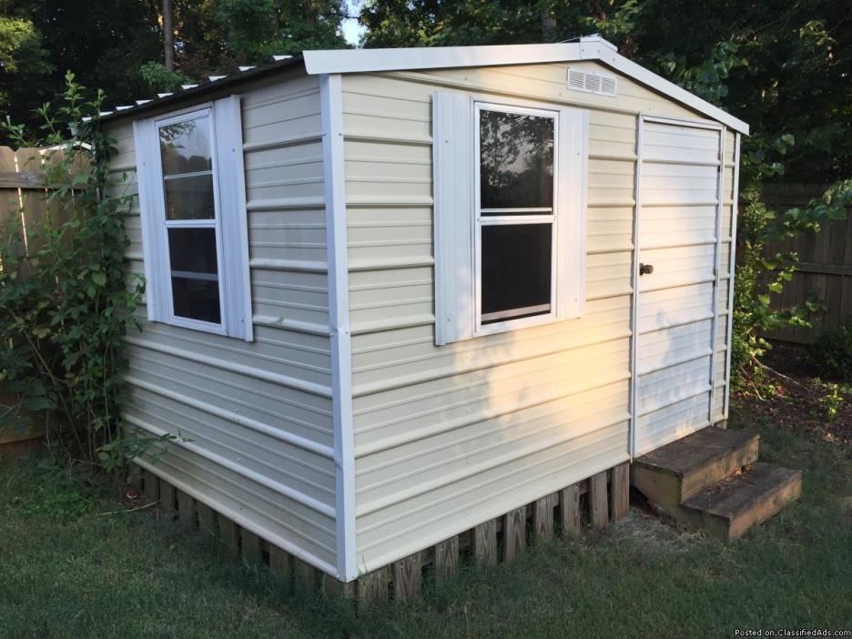 Outdoor Storage Shed 7' x 12 ' Fully Wired, 2