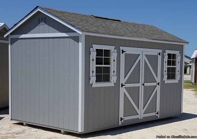 Side Utility 10'x16' Portable Storage Shed, Garden Shed, 2