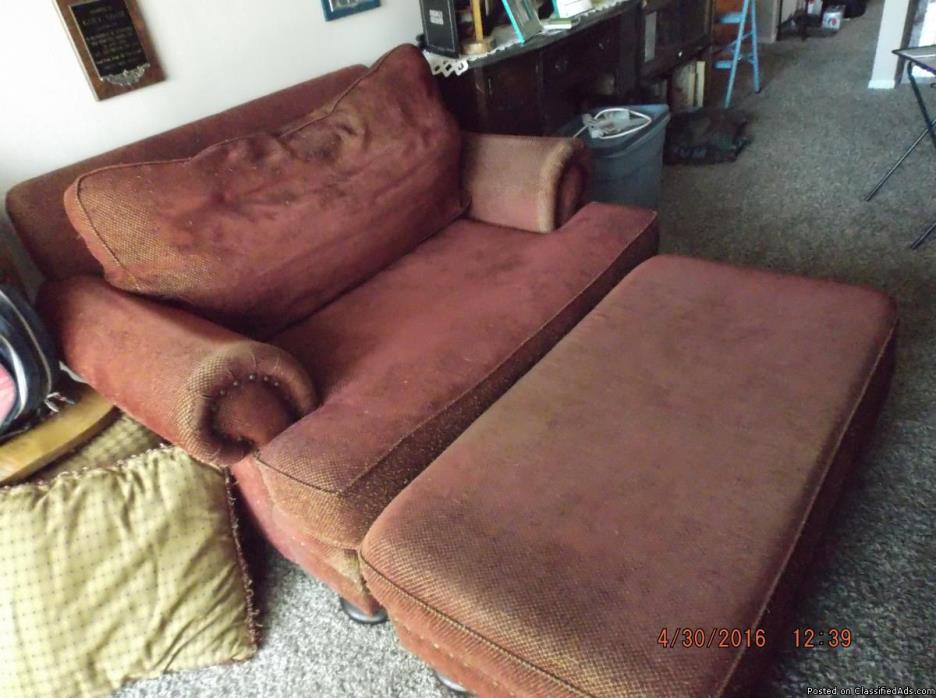 Over sized chair and ottoman