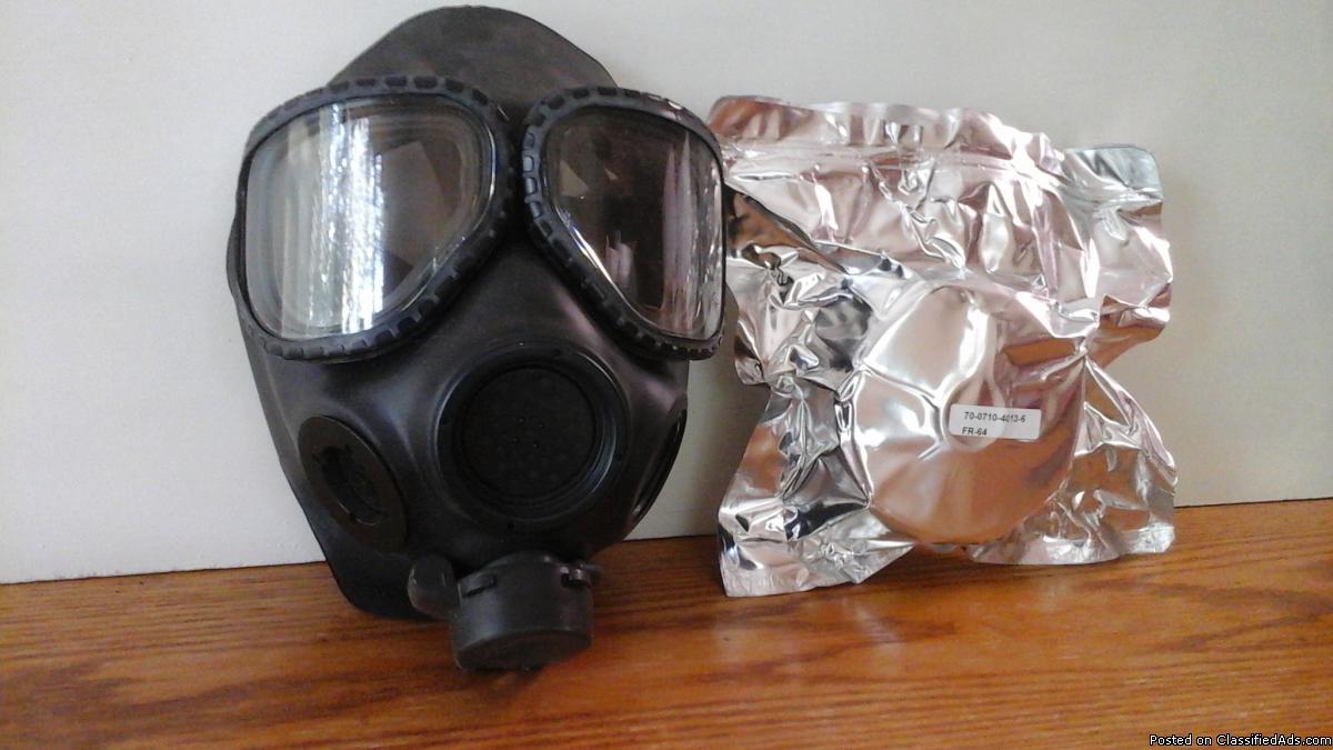 Gas Mask with Canister, Approved for OV, AG, AM, MA, CN, CS, P100, 0