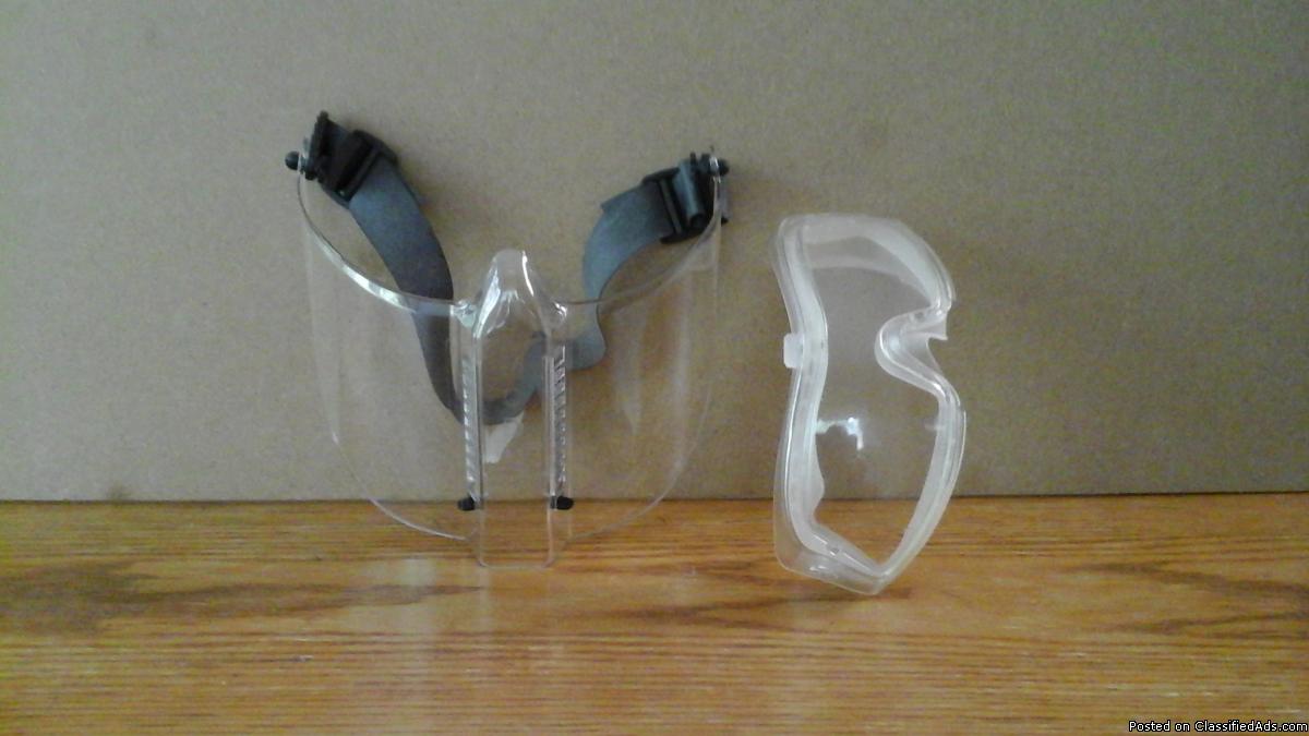 Safety Goggle and Faceshield Combo - $15, 1