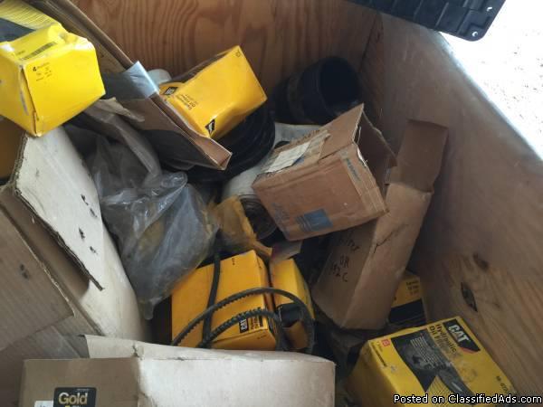 I have 10 pallets of caterpillar and komatsu parts. Filters hoses belt, 0