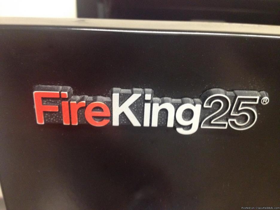 FireKing 25 Vertical File 4 Drawer Legal Size Fireproof File Cabinet Black, 1