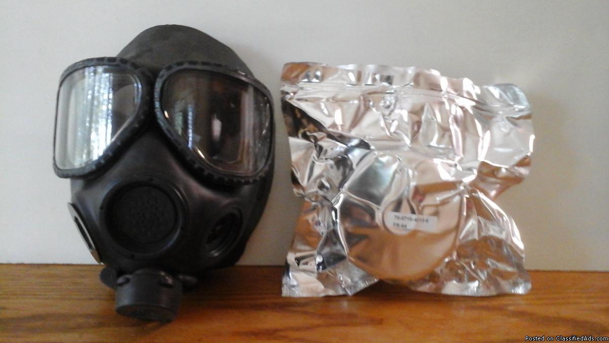 Gas Mask with Canister, Approved for OV, AG, AM, MA, CN, CS, P100, 1