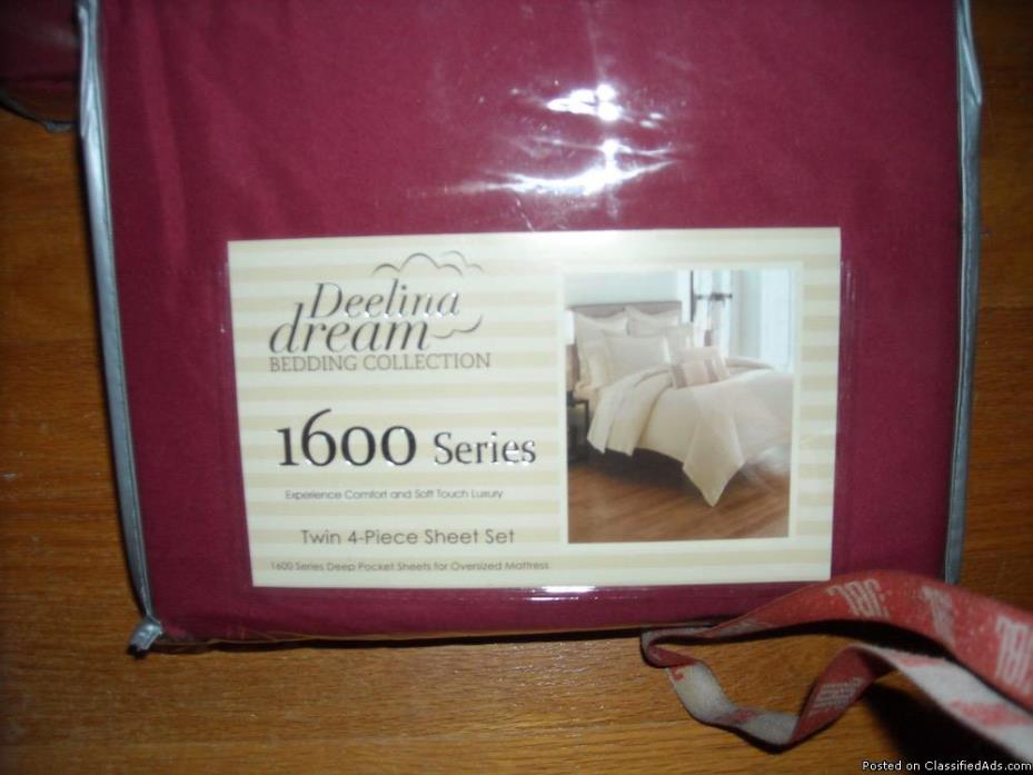 Brand New Deelina 1600 Series 4-Piece Bed Sheets, 0