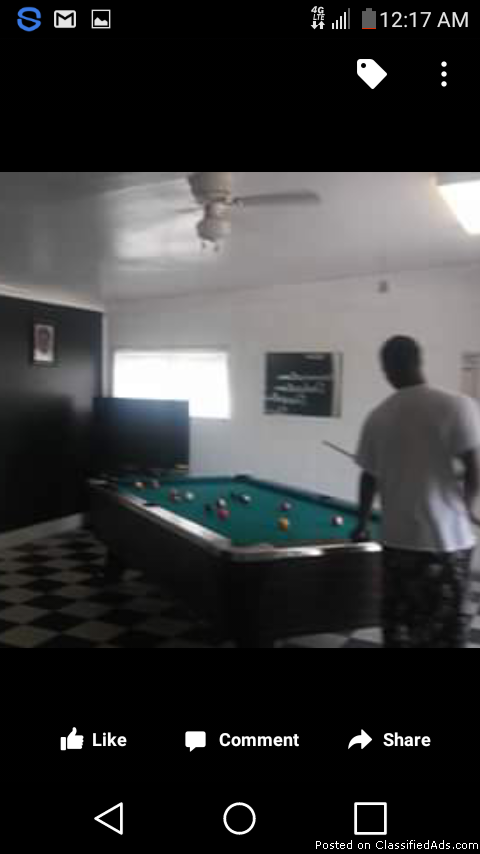 9 foot professional pool table