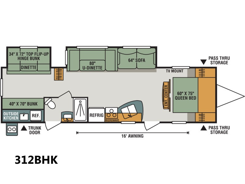 2017 Kz Rv Sportsmen  Travel Trailer 312BHK