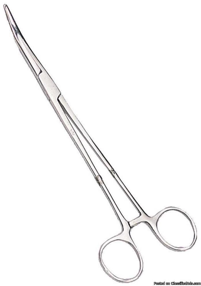 Stainless Steel Curved Jaw Hemostat Clamp Many Sizes, 0