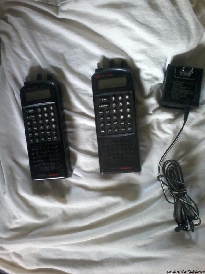 For Sale 2 Uniden Portable Police Scanners, 0