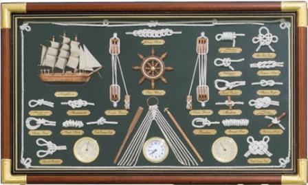 Ships Guide Knot Board Clock and Instruments, 0