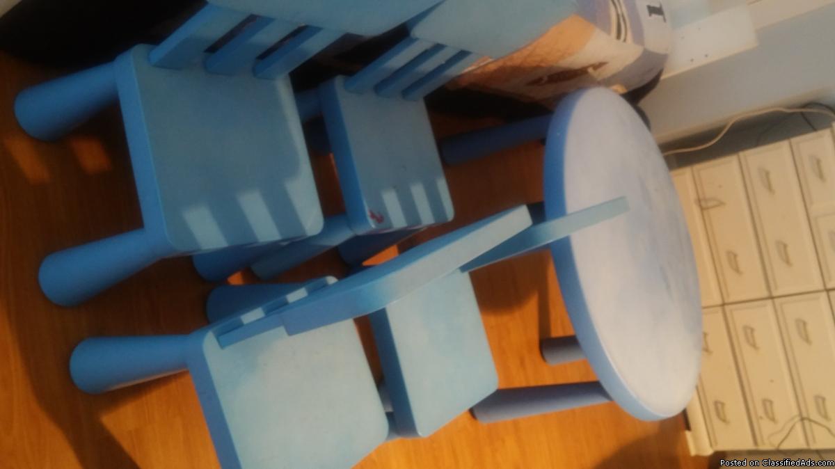 KIDS IKEA TABLE AND CHAIR SET, 2