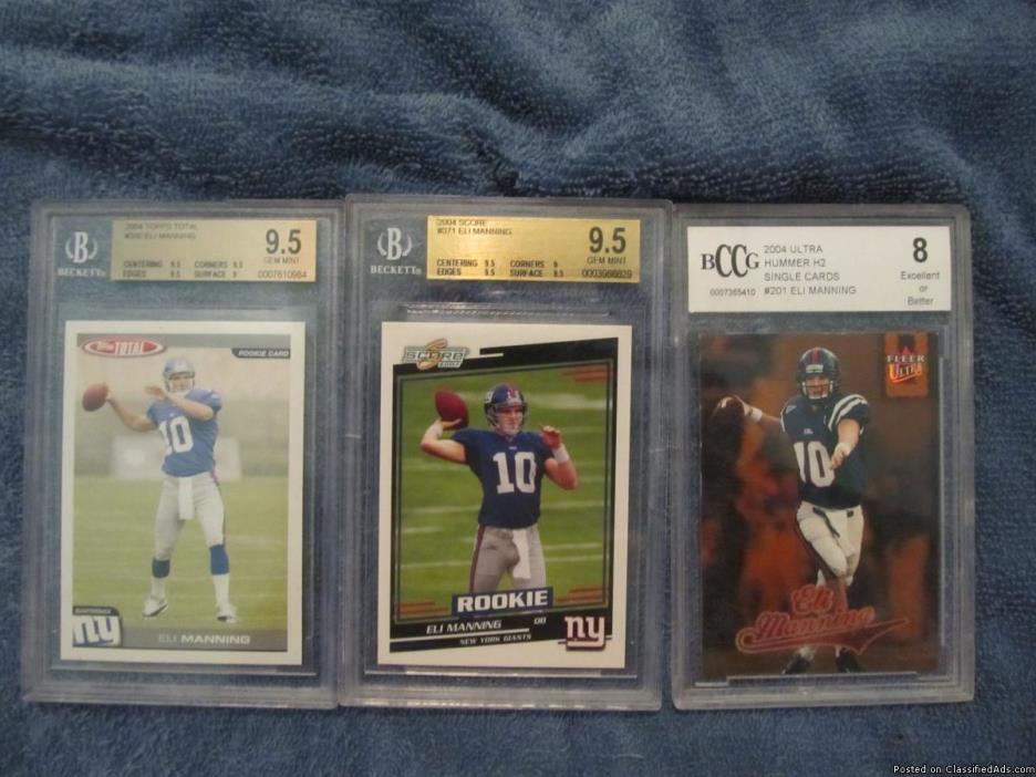 ELI MANNING GRADED ROOKIE CARDS, 0