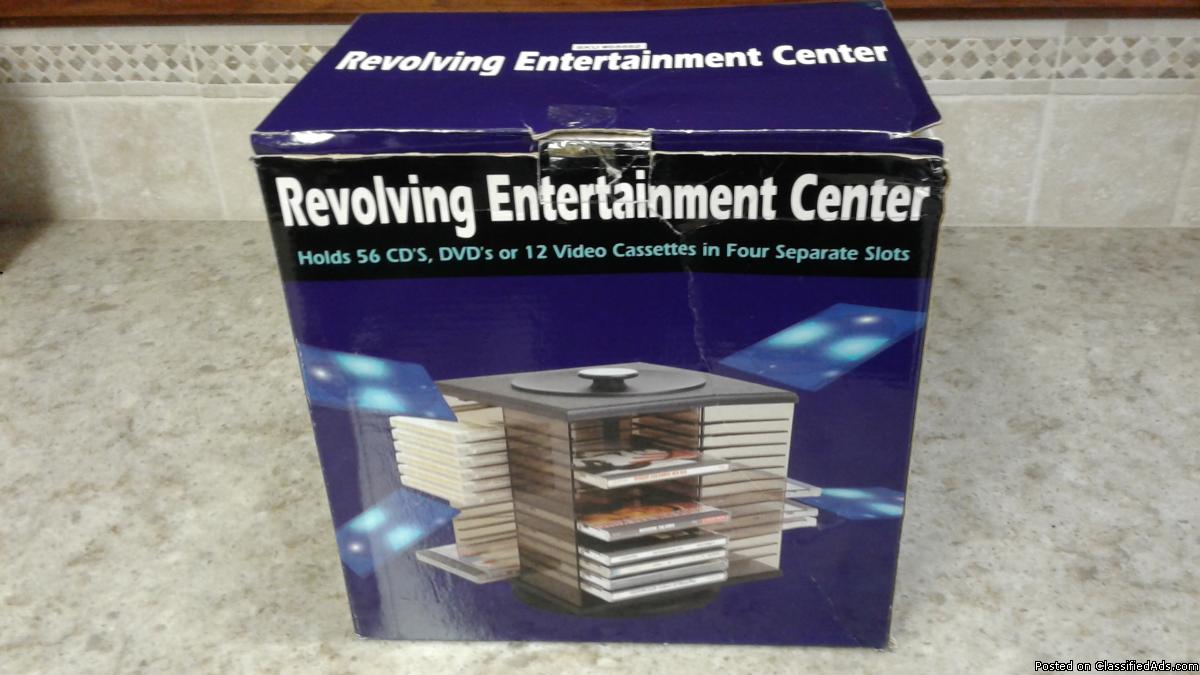 REVOLVING CD/DVD ENTERTAINMENT CENTER, 0