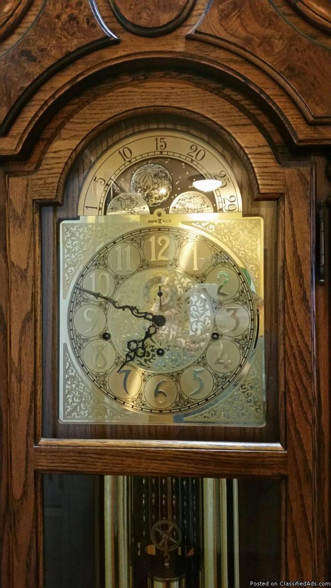 Howard Miller Triple Chiming Floor Clock, Like New, 1